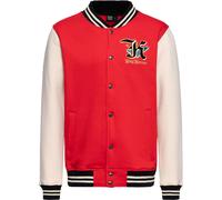 King Kerosin College Sweat Jacke "Detroit Greaser" KKU44050 Red-3XL