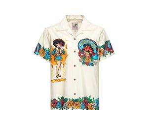 King Kerosin Hawaii Hemd „Acapulco“ - Weiß - Regular Fit L