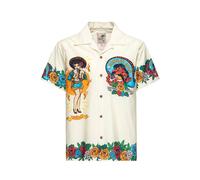King Kerosin Hawaii Hemd „Acapulco“ - Weiß - Regular Fit XL