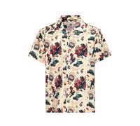 King Kerosin Herren Hawaii Hemd · Hawaiian Shirt · Rockabilly · 50s · Pinup · Vegas · Casino · Hotrod · Devil · Vintage · Retro · Kurzarm · Reverskragen · Biker · Trucker · Rockabilly Devil