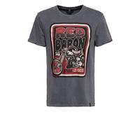 King Kerosin Red Baron T-Shirt, grau, Größe S für Männer