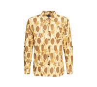King Kerosin Herren Allover Printed Hemd Tahiti gelb S