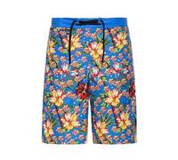 King Kerosin Herren Badeshorts · Badehosen · Swim · Trunks · Bademode · Tiki · Hawaii · Exotisch · Retro · Vintage · Floral · 50s · Schnell Trocknend · Knielang · Hula Girl