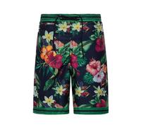 King Kerosin Herren Badeshorts · Bademode · Badehose · Swim Trunks · Tropical · Hawaii · Allover Print · Retro · Vintage · 50s · Taschen · Schnell Trocknend · Tropical Flowers