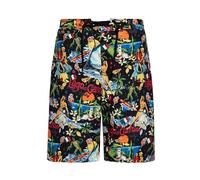 King Kerosin Herren Badeshorts Swimming Trunks Schwimmshorts Gardasee Italien 50S Vintage Retro Monster Lago Di Garda