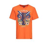 King Kerosin Herren T-Shirt Tiki Surf Shop orange S