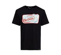 King Kerosin Herren Classic T-Shirt Kurzarm Shirt Regular Fit Front-Print Retro Vintage Rockabilly Reine Baumwolle California Surfin