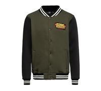 King Kerosin Herren College Jacke Sweatjacke Baseballjacke Vintage Retro Rock 'N' Roll Rockabilly Comic Art Patch Big Kahuna Tiki Hawaii Pinups Big Kahunas