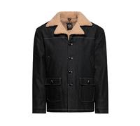 King Kerosin Herren Cordjacke Langarm Fliegerjacke Cord Feincord Sherpa Teddy Kragen Übergangsjacke 50s Rockabilly Retro Vintage