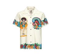King Kerosin Herren Hawaii Hemd · Hawaiian Shirt · Artwork · Print · Mexico · Pinup · Retro · Vintage · Rockabilly · 50s · Kurzarm · Reverskragen · Biker · Trucker · Acapulco Gold