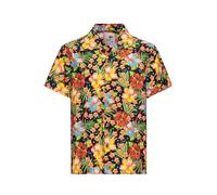 King Kerosin Herren Hawaii Hemd · Hawaiian · Shirt · Tiki · Hula · Tropical · Hibiskus ·floral · Retro · Vintage · Rockabilly · 50s · Kurzarm · Reverskragen · Hula Girl