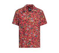 King Kerosin Herren Hemd Alloverprint Printhemd Hawaiian Shirt Kurzarm Hawaiihemd Kurzarm-Hemd Tropical