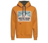 King Kerosin Herren Hoodie · Kapuzenpullover · Sweater · Hooded · Patch · Sweatshirt · Front-Print · Kapuze · Tunnelzug · Roadtrip · Vintage · Retro · Biker · Langarm · Country Roads