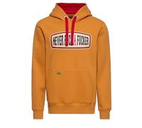 King Kerosin Never Fuck A Fucker Hoodie Kapuzenpullover orange in L