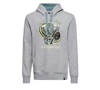 King Kerosin Herren Hoodie Kapuzensweater Kapuzenpullover Langarm Kängurutasche Biker Motorrad Vintage Retro Unleash Spirit