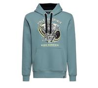 King Kerosin Herren Hoodie Kapuzensweater Kapuzenpullover Langarm Kängurutasche Biker Motorrad Vintage Retro Unleash Spirit