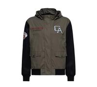 King Kerosin Herren Jacke · Outdoor · Vintage · Retro · Übergangsjacke · Robust · Gabardine · Fleece · Stickerei · Patch · Kapuze · Taschen · Oldschool · Usa · Los Angeles C.a.