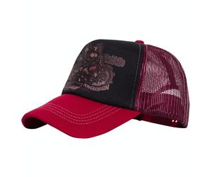 King Kerosin Herren KING KEROSIN Truckercap Classic mit wattierter Front und Motiv-Print Moto Psycho Einheitsgröße