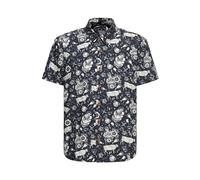 King Kerosin Herren Kurzarm Hemd Freizeithemd Butcher Metzger Oldschool Rockabilly Vintage Retro Hemd Butcher
