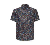 King Kerosin Printed Rebellion Kurzarmhemd, Größe S für Männer