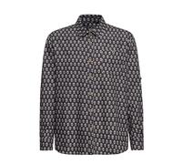 King Kerosin AOP Vintage Suit Shirt Sugar Skull Männer Langarmhemd schwarz XL