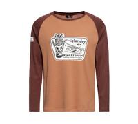 King Kerosin Herren Langarmshirt The Islander latte macchiato 3XL