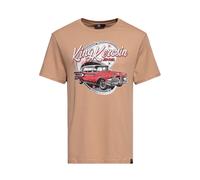 King Kerosin Herren Print T-Shirt Edsel latte macchiato M