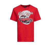 King Kerosin Herren Print T-Shirt Edsel rot 4XL