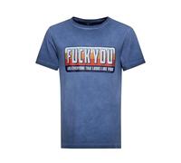 King Kerosin Herren Print T-Shirt Mit Auffälligem Print Fuck You