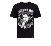 King Kerosin Herren Print T-Shirt | Regular Fit | Reine Baumwolle The Man In Black, L