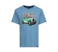 King Kerosin Classic T-Shirt "Hot Rod Service" KKI31002 Smoke Blue-M