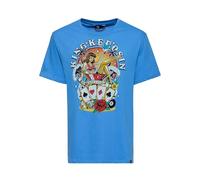 King Kerosin Man's Ruin T-Shirt, blau, Größe 4XL für Männer