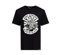 King Kerosin Herren T-Shirt Man In Black Fuck You Rockabilly 50S Vintage Man In Black