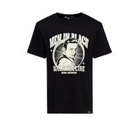 King Kerosin Herren T-Shirt Print Shirt Kurzarm Rundhals Regular Fit Vintage Man In Black Walk The Line Retro 50s 60s Kult Rockabilly Rock'n'rol Man In Black