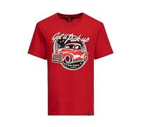 King Kerosin Herren T-Shirt Print Shirt Kurzarm Rundhals Regular Fit Vintage Pick-Up Car Retro Us Oldtimer 50S 60S Kult Rockabilly Get A Pick-Up