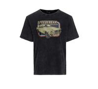 King Kerosin T-Shirt Oilwashed "Speed Freak" KKU41062 Black-4XL