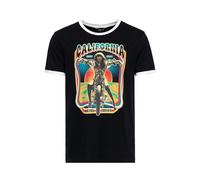 King Kerosin T-Shirt Vintage Ringer "California" KKI41069 Black-L