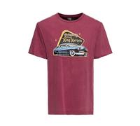 King Kerosin Herren T-Shirt Detroit Greaser burgund 4XL