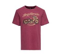 King Kerosin Herren T-Shirt Rockabilly Motorcycle 50S Regular Fit Front-Print Retro Vintage Look Acid-Washed Rock'n'roll Classic Motorbike 1950 Used Bobber