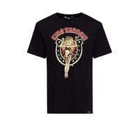 King Kerosin Herren T-Shirt · Shirt · Retro · Vintage · Herrenshirt · Print · Sommershirt · Logodruck · Comic Art · Kurzarm · Rundhals · Rockabilly · 50s · Lady Luck