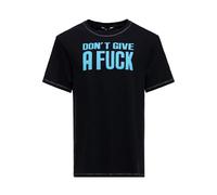 King Kerosin Herren T-Shirt Statement Regular Fit Don't Give A Fuck Vintage Retro Biker Kurzarm Rundhals Don't Give A Fuck