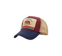 King Kerosin Herren Trucker Cap California Kalifornien Kappe Vintage Retro Biker Casual Freizeit Mesh Netz Snapback Patch Stickerei California