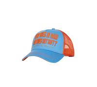 King Kerosin Herren Trucker Cap Im Retro Us Design - Kappe Mit Pin-up Girl & Bier Print, Statement Stickerei, Mesh-Einsatz, Gebogener Schirm, Atmungsaktiv & Verstellbar Bubble Gum