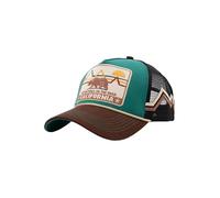 King Kerosin Herren Trucker Cap Kappe Vintage Retro Outdoor Usa Freizeit Berge Snapback Mesh Netz Kordel Stickerei Patch California