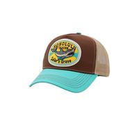 King Kerosin Trucker Cap mit Cut Pile Patch in braun