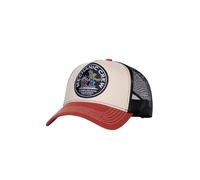 King Kerosin Herren Vintage Trucker Cap Mit Comic Frontpatch - Im Us Garage Design Mit Netzrücken, Gebogenem Schild & Statement Stickerei - Motorrad Workwear Look Mechanic Crew
