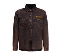 King Kerosin Herren Workwear Hemd Split The Road rostbraun S