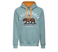 King Kerosin Herren Hoodie · Kapuzenpullover · Kapuzensweater · Langarm · Sweatshirt · Classic · Print · Artwork · Vintage · Retro · 50s · Rockabilly · California Motor State