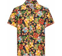 King Kerosin Hula Girl Kurzarmhemd, schwarz-mehrfarbig, Größe 5XL für Männer