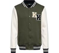 King Kerosin KK College Sweatjacke Olivgrün-XXL